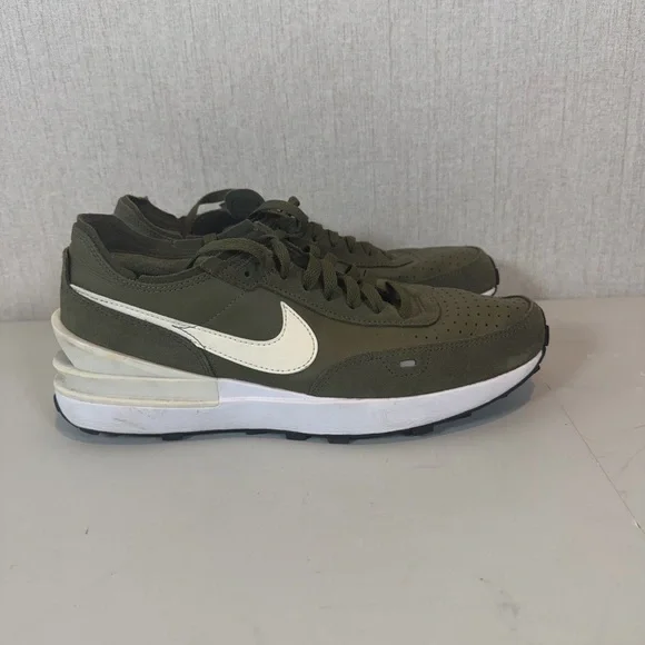 Nike Waffle One Leather Medium Olive Size 9.5 - Picture 14 of 16